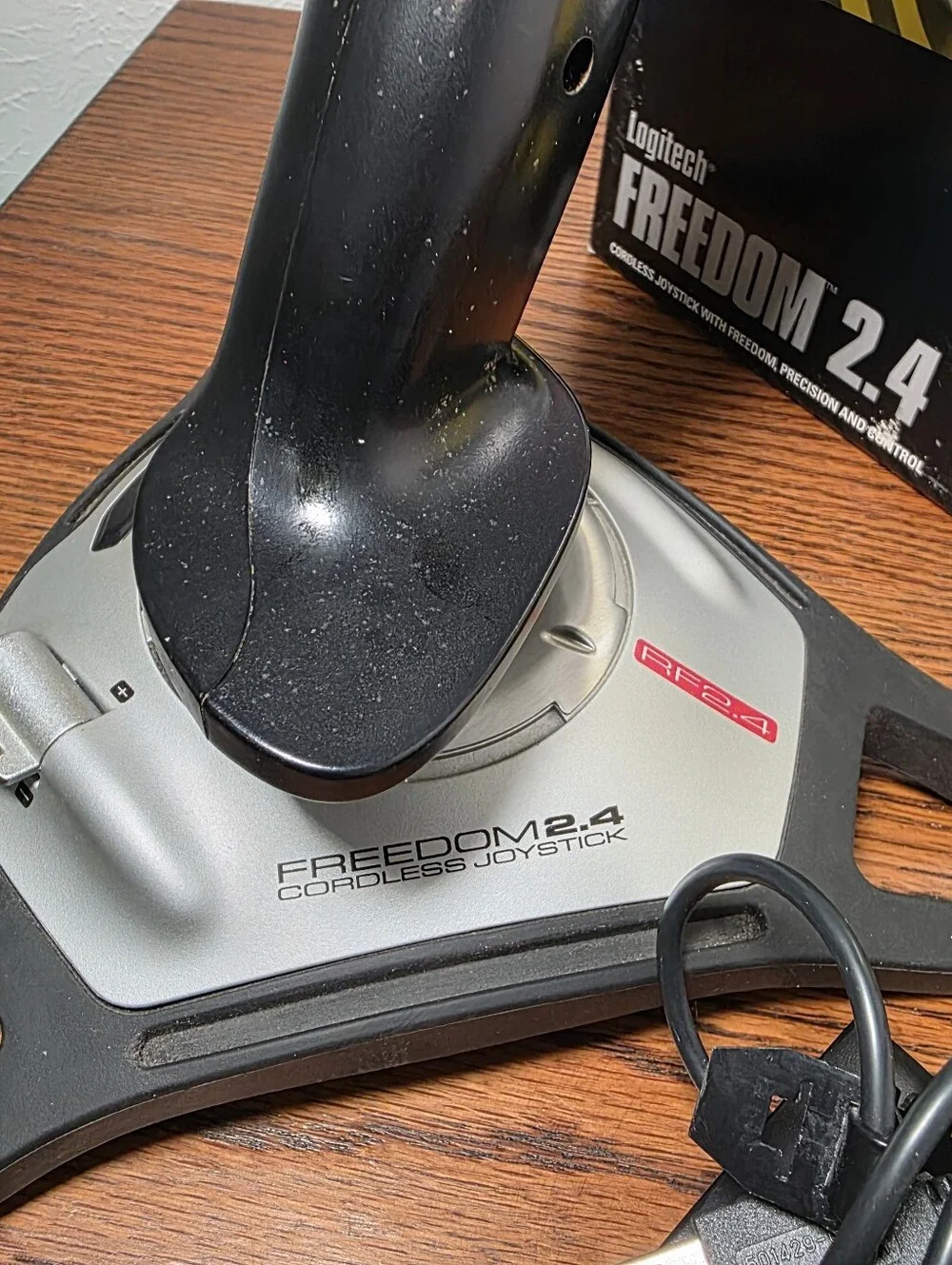 Logitech Freedom RF 2.4 Wingman Cordless Joystick Controller WITH Wire And Box